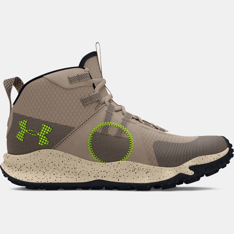 Men's Under Armour Charged Maven Trek Trail Shoes Timberwolf Taupe / Taupe Dusk / High Vis Yellow 40.5